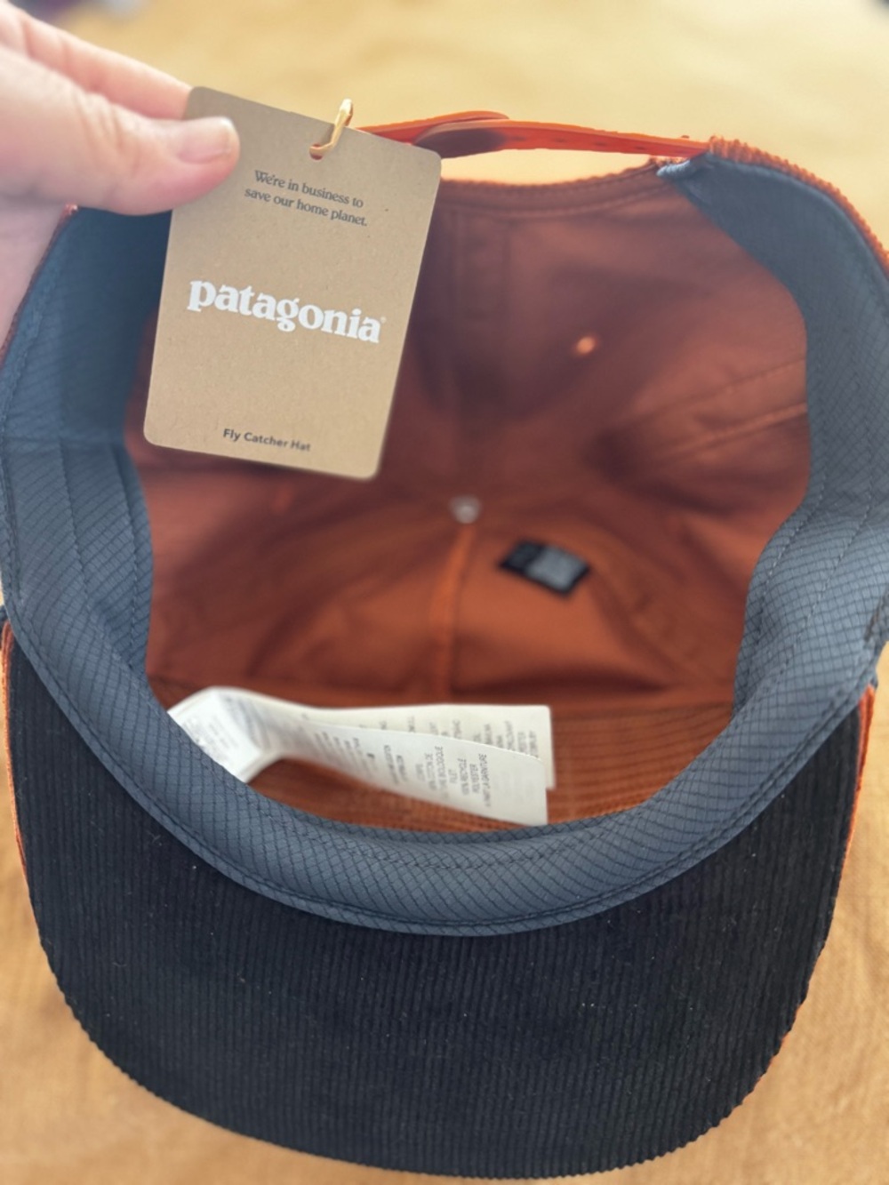 Patagonia Men's Corduroy Cap - Rust with Navy Patch - Picture 5 of 6
